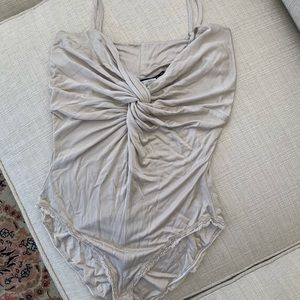 Donna Karan beige/cream bodysuit